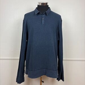 James Perse Mens Thermal  Long Sleeve Thermal Shirt Size 4 (XL) Dark Blue Polo